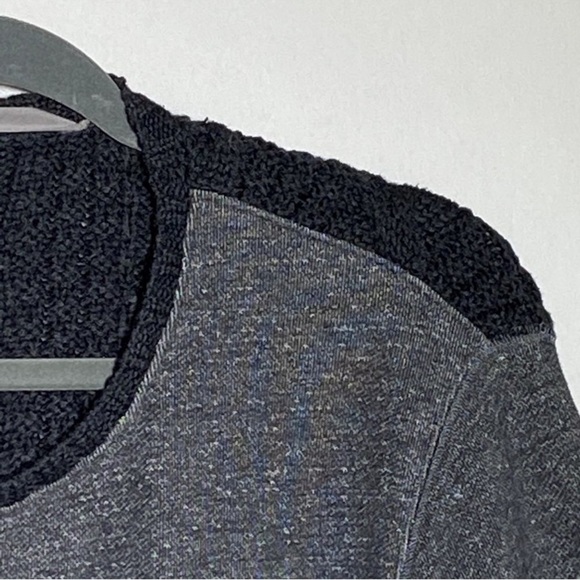 Athleta Madera Chunky Cable Knit Merino Wool Pullover Sweatshirt Gray Women's M - Picture 3 of 11